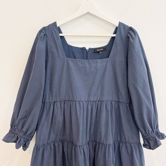Madewell Lizzie Babydoll Dress in Blue Plus Size 14 - Picture 4 of 10